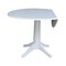 International Concepts Round 42, Round dual drop Leaf Pedestal Table, 30.3  inH, White, 42 W, 42 L, 30.3 in H, Wood, White K08-42DPT-27B - alternate 6